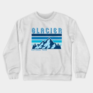 glacier national park retro vintage Crewneck Sweatshirt